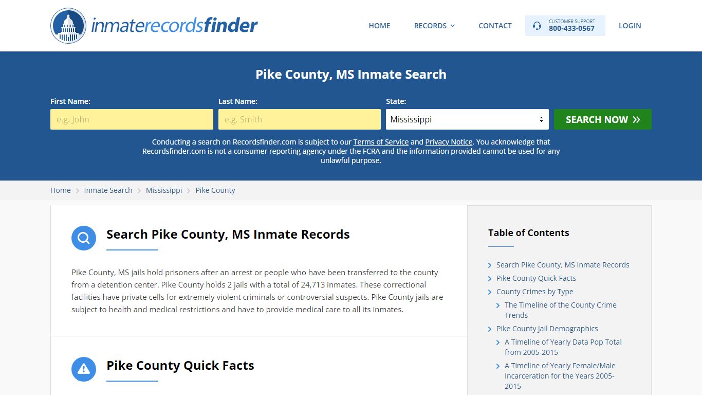 Pike County, MS Inmate Lookup & Jail Records Online